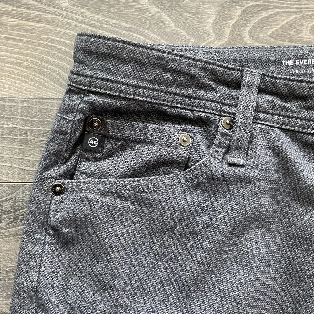 33x28 AG Adriano Goldschmied The Everett Slim Straight Pants Mens Charcoal Grey